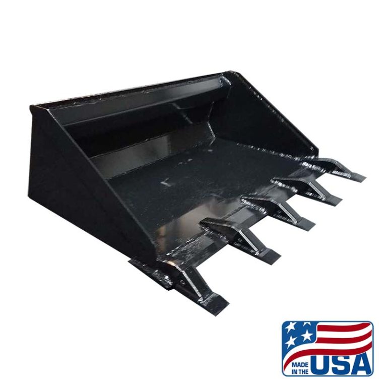 42" Mini Skid Steer Tooth Bucket KMK Welding and Attachments, LLC