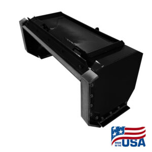 5', 6', or 8' Black Skid Steer Snow Pusher Box / Back Drag for Bobcat and Kubota with Quick Attach