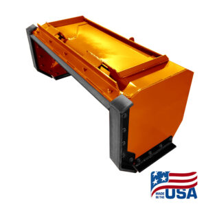 5', 6', or 8' Orange Skid Steer Snow Pusher Box / Back Drag for Bobcat and Kubota with Quick Attach