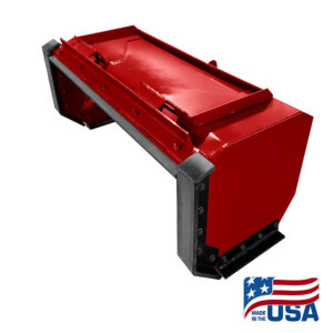 5', 6', or 8' Red Skid Steer Snow Pusher Box / Back Drag for Bobcat and Kubota with Quick Attach