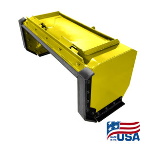 5', 6', or 8' Yellow Skid Steer Snow Pusher Box / Back Drag for Bobcat and Kubota with Quick Attach